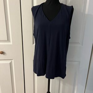 NIC+ZOE Blue Sleeveless Relaxed Tank Top, Women, XL, Businesscasual, Summer